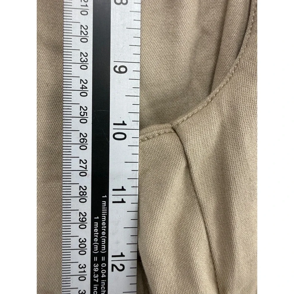 St. John's Bay Capri Pants Womens 10P Petite Tan‎ Khaki Mid Rise NWT